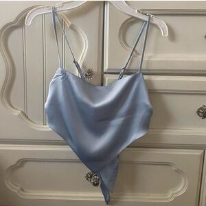 Forever 21 Light Blue Satin Tank Top